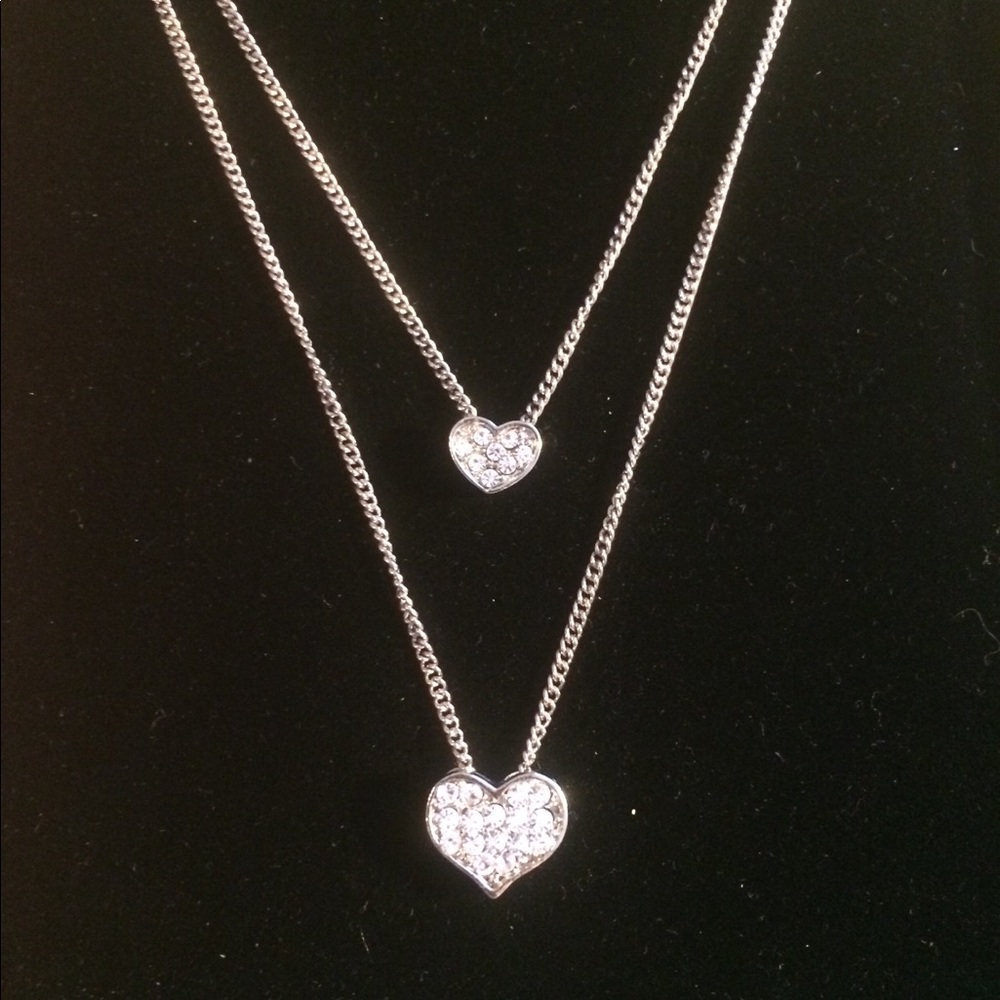 Dual Heart Crystal Necklace